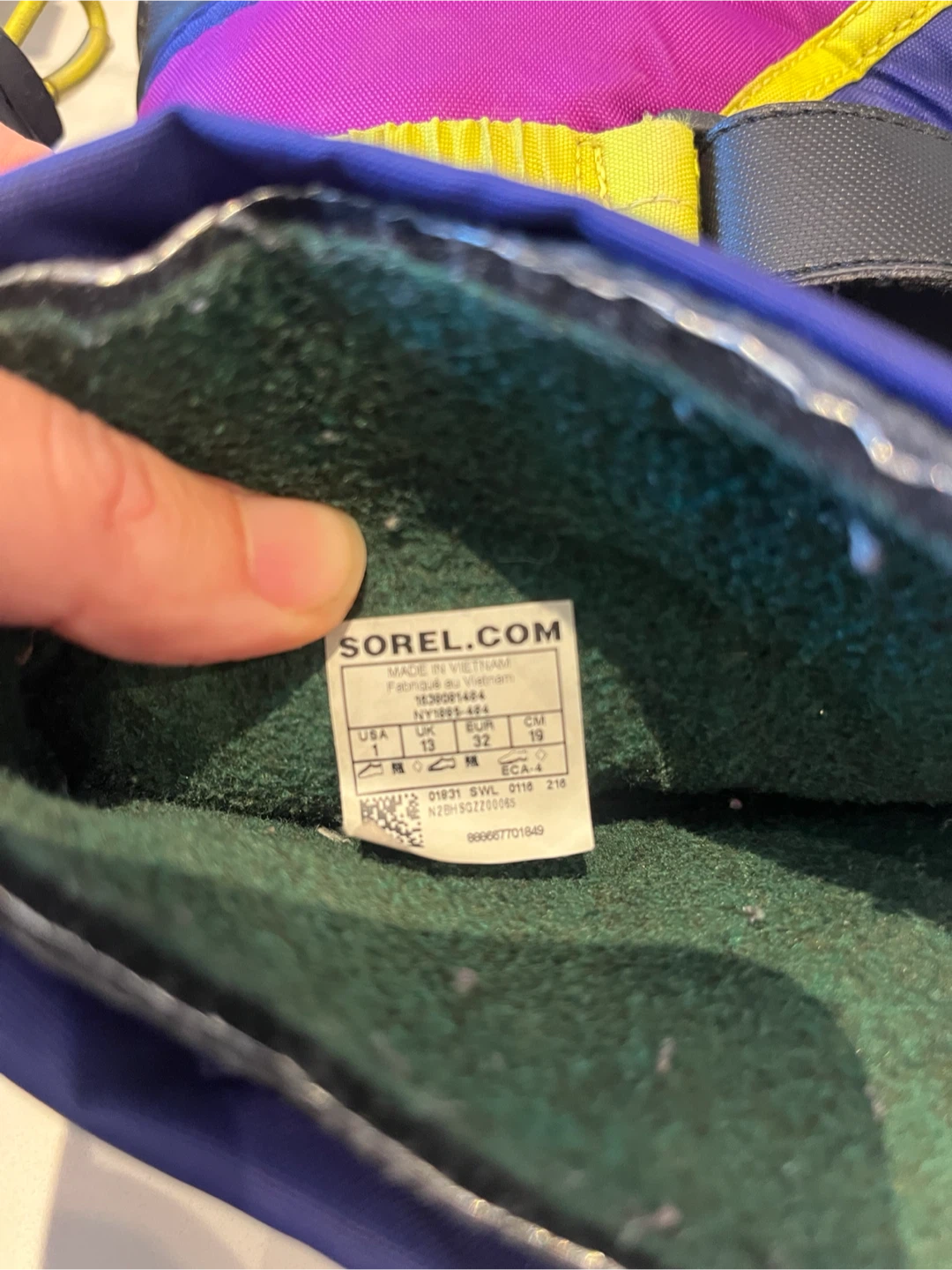 Sorel Winter Boots - Purple, Yellow & Blue - Size 1 Toddler - photo 4