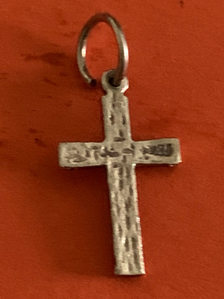 Silver sterling cross pendant charm