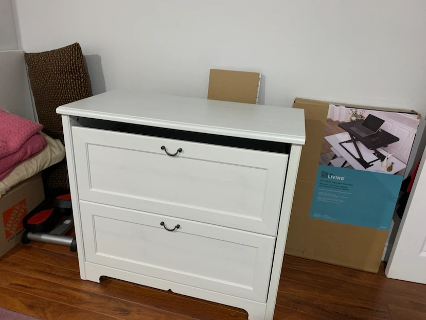 White 2-Drawer Cabinet