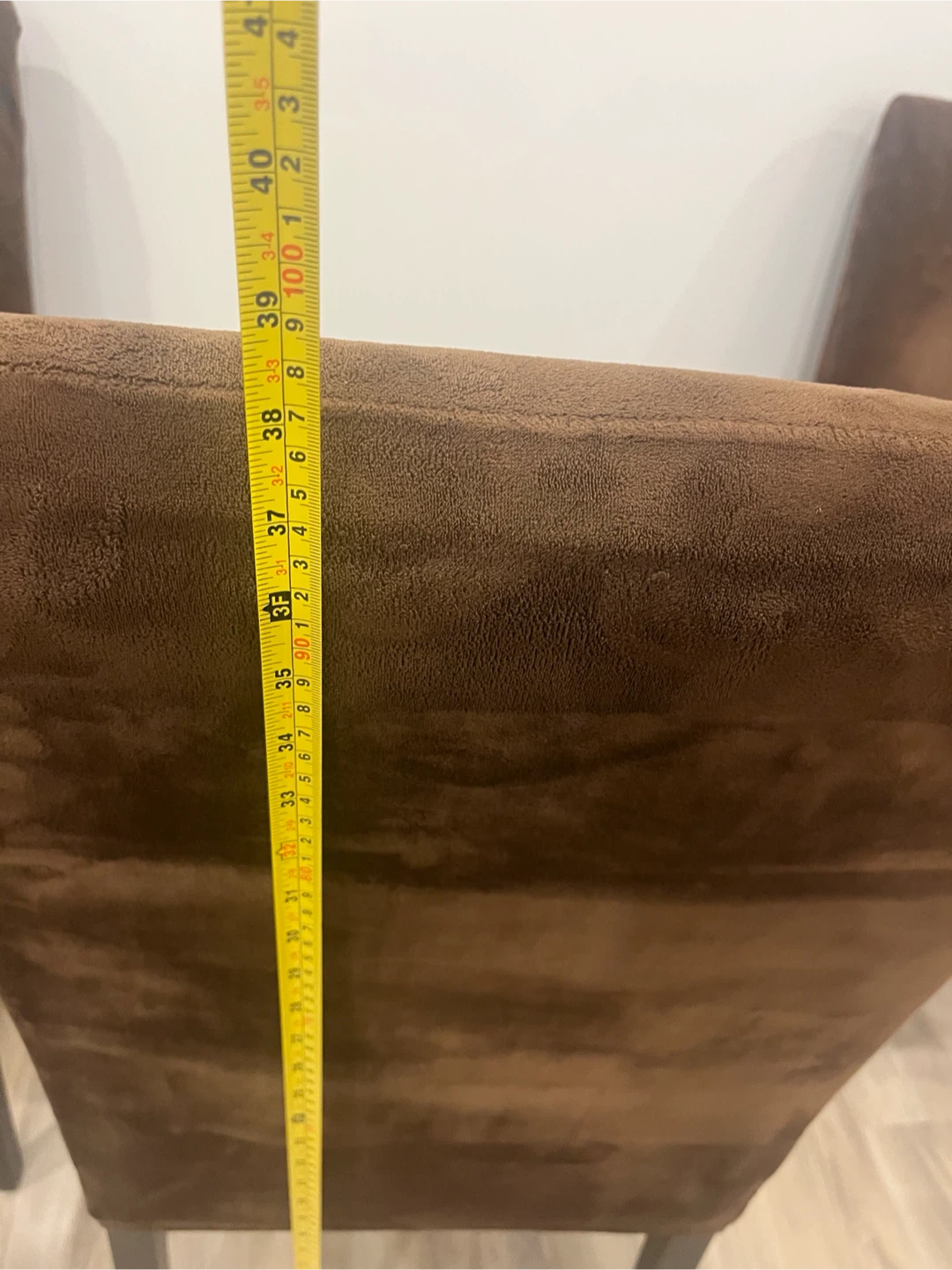 Set of 6 Brown Upholstered Dining Chairs - photo 5