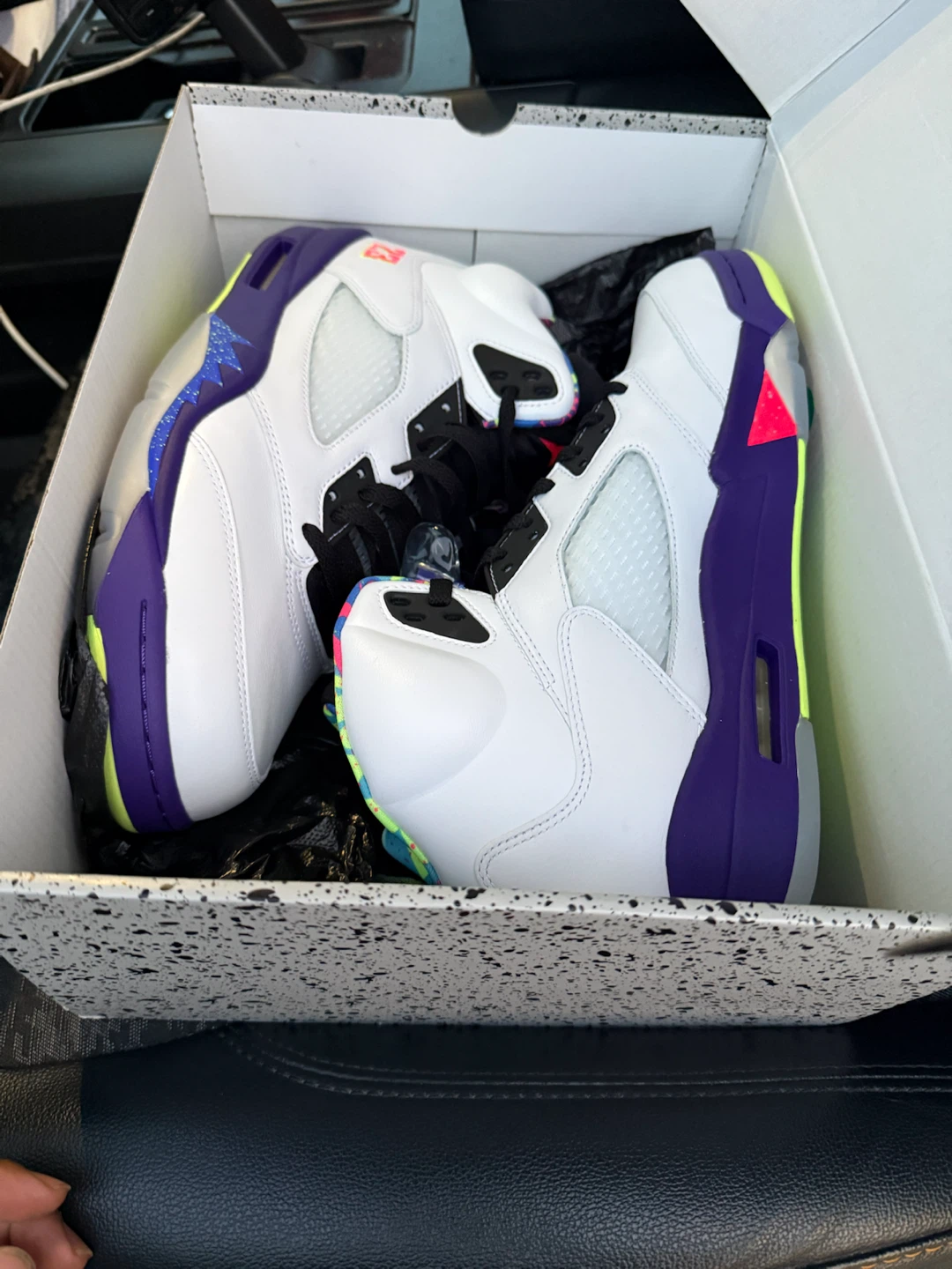 Air Jordan 5 Retro White/Ghost Green-Court Purple