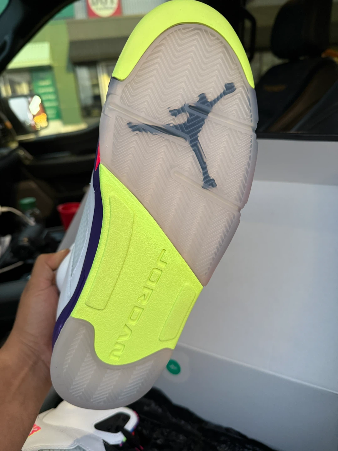 Air Jordan 5 Retro White/Ghost Green-Court Purple - photo 4
