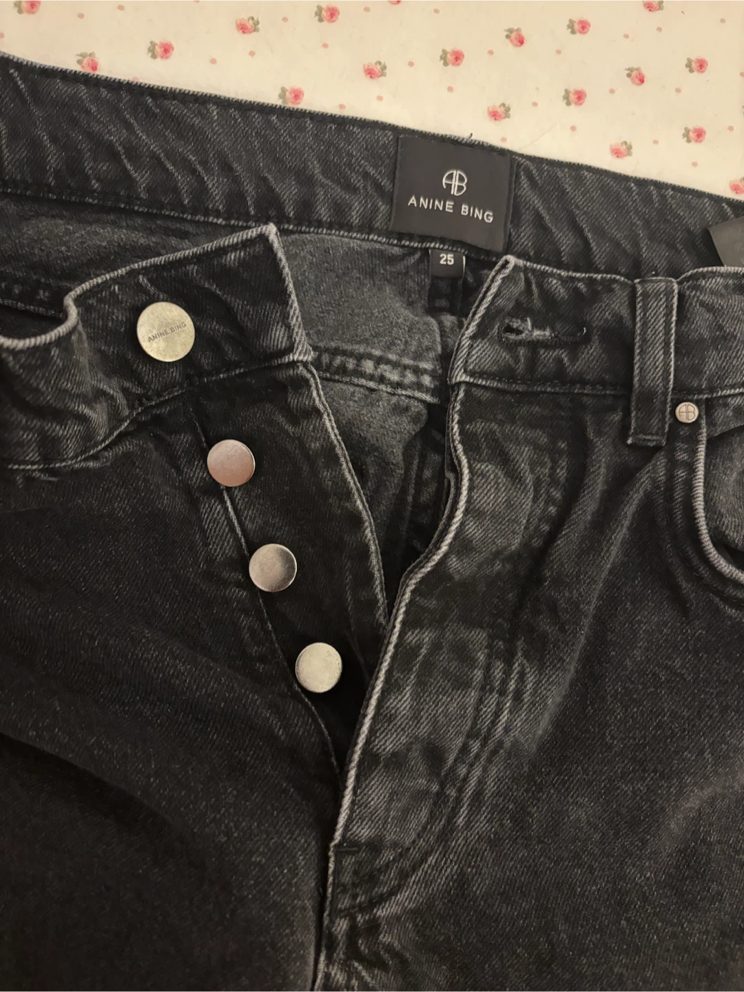 Anine Bing Black Denim Jeans Size 25 - photo 2