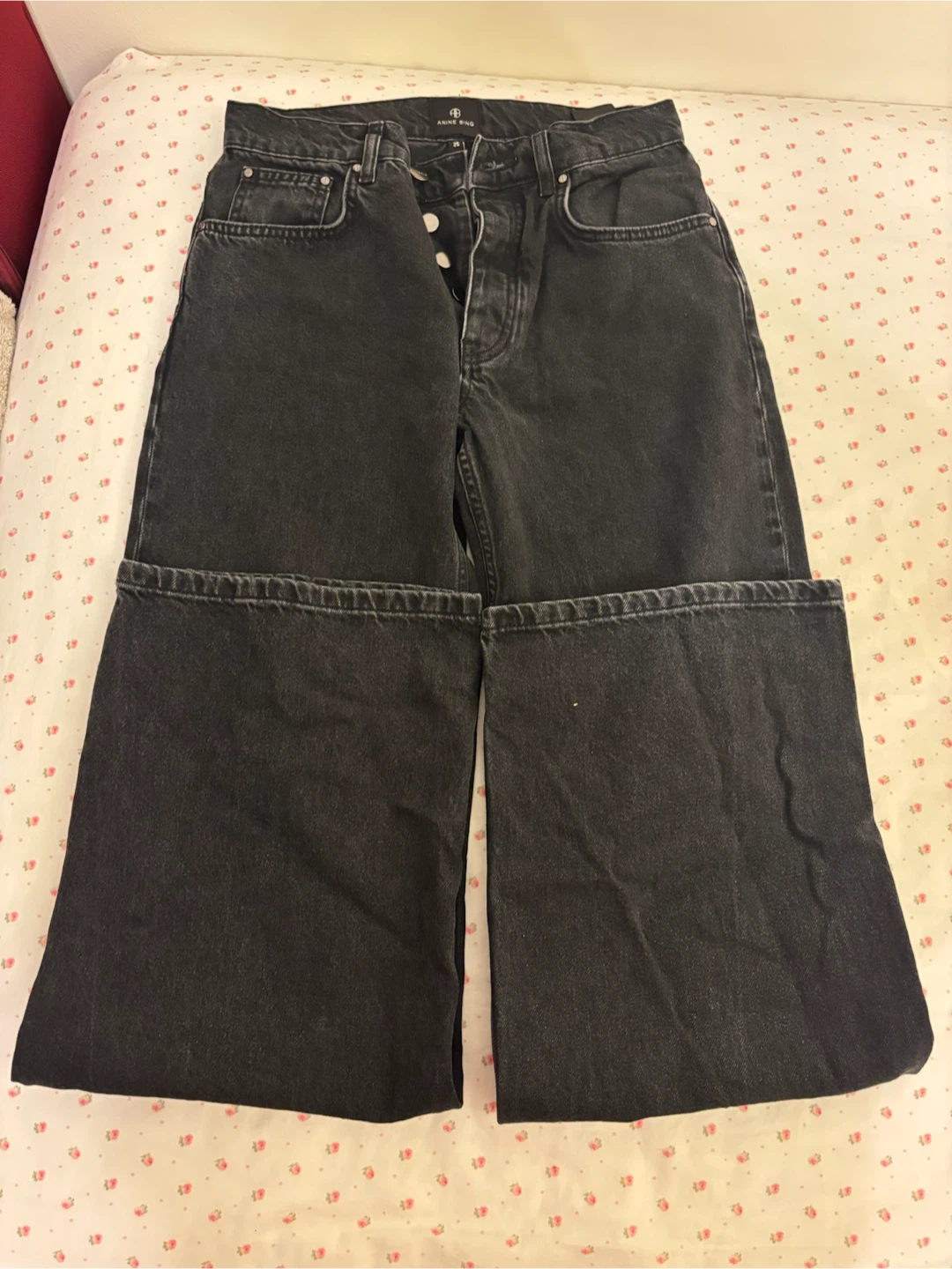 Anine Bing Black Denim Jeans Size 25 - photo 3