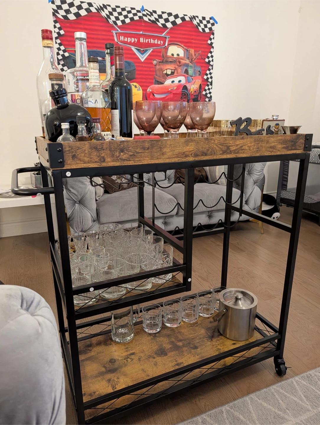 Lifewit Large Bar Cart for Home