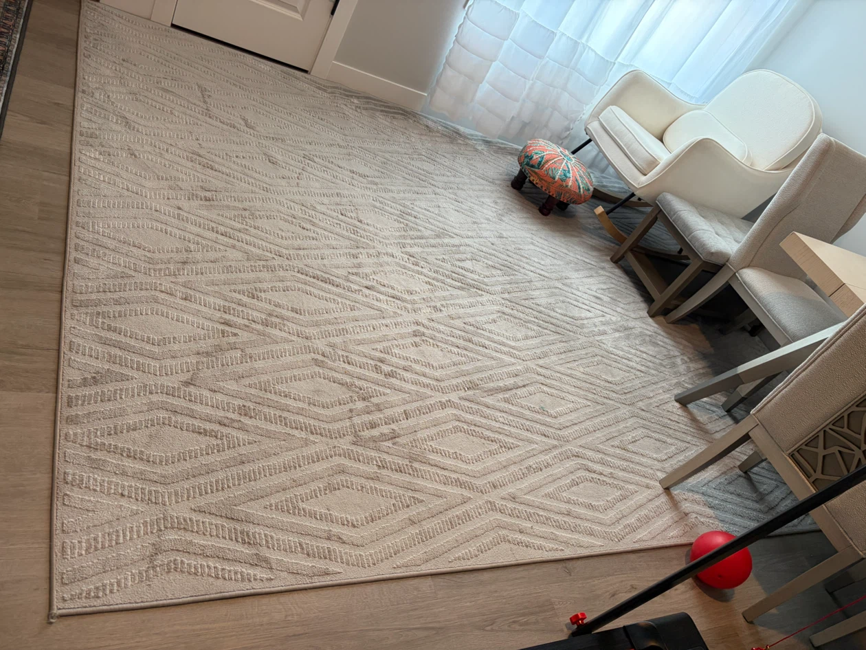 Neutral Geometric Area Rug