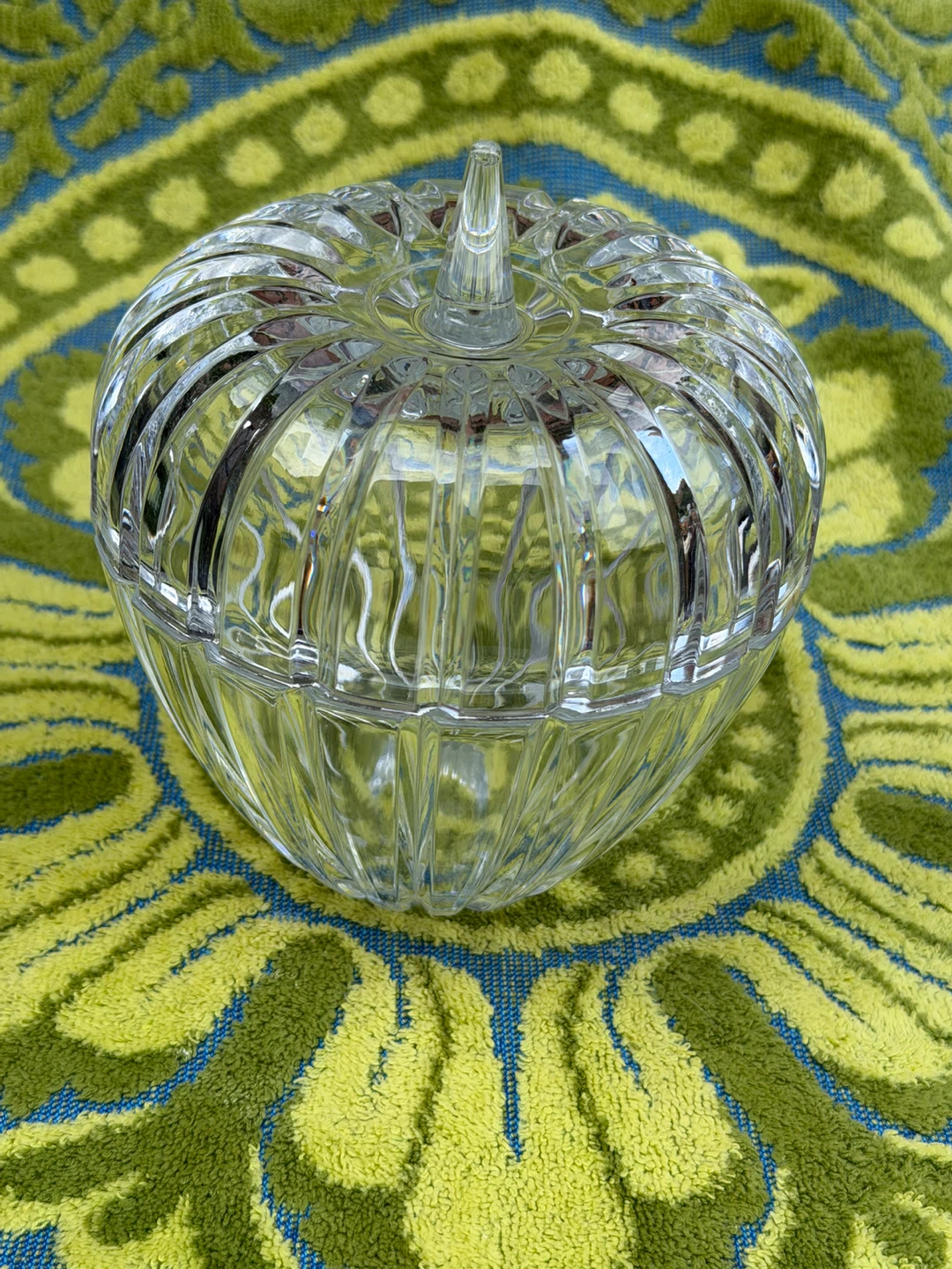 Crystal ribbed Pumpkin Candy Dish - photo 2