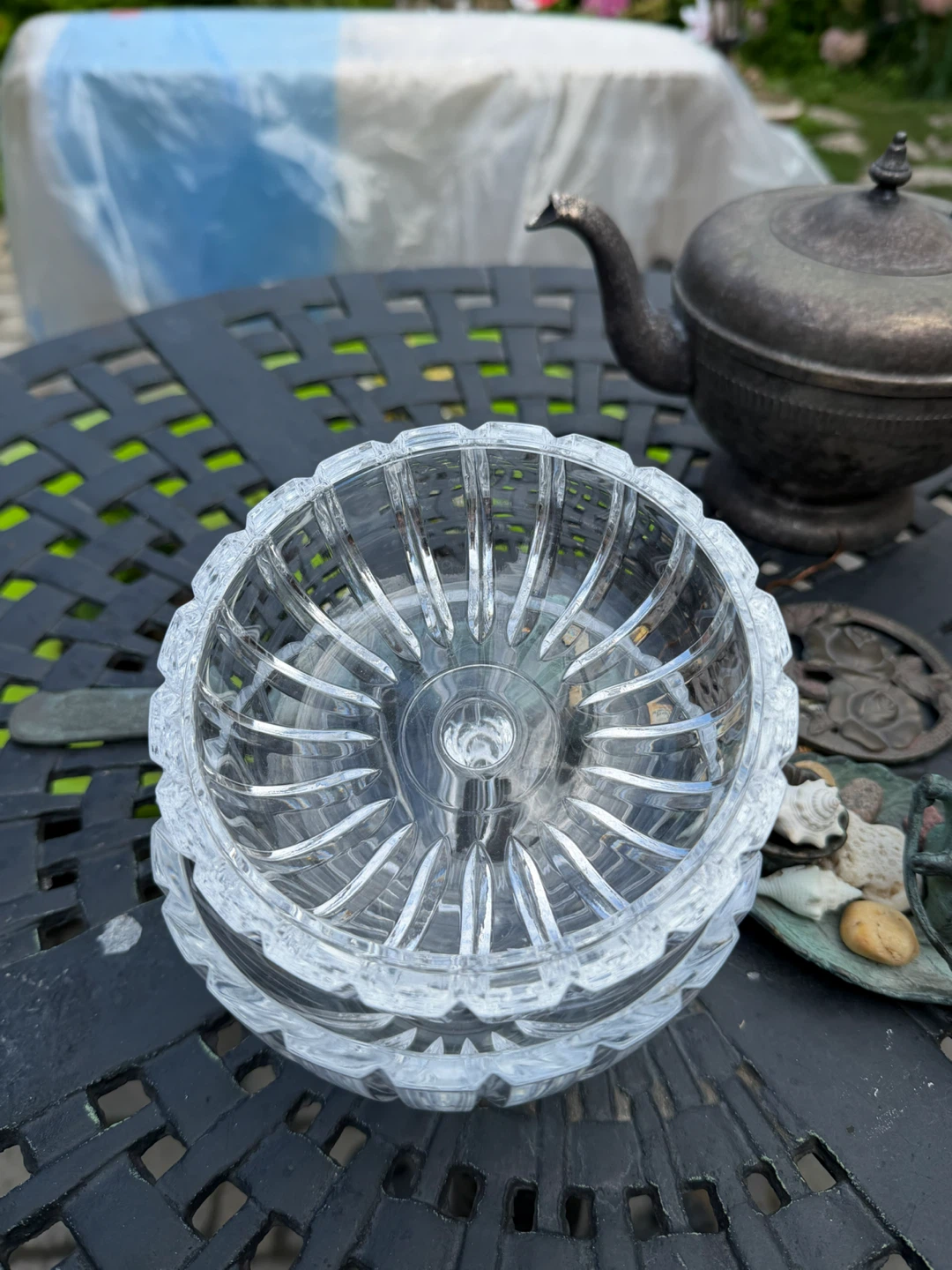 Crystal ribbed Pumpkin Candy Dish - photo 3