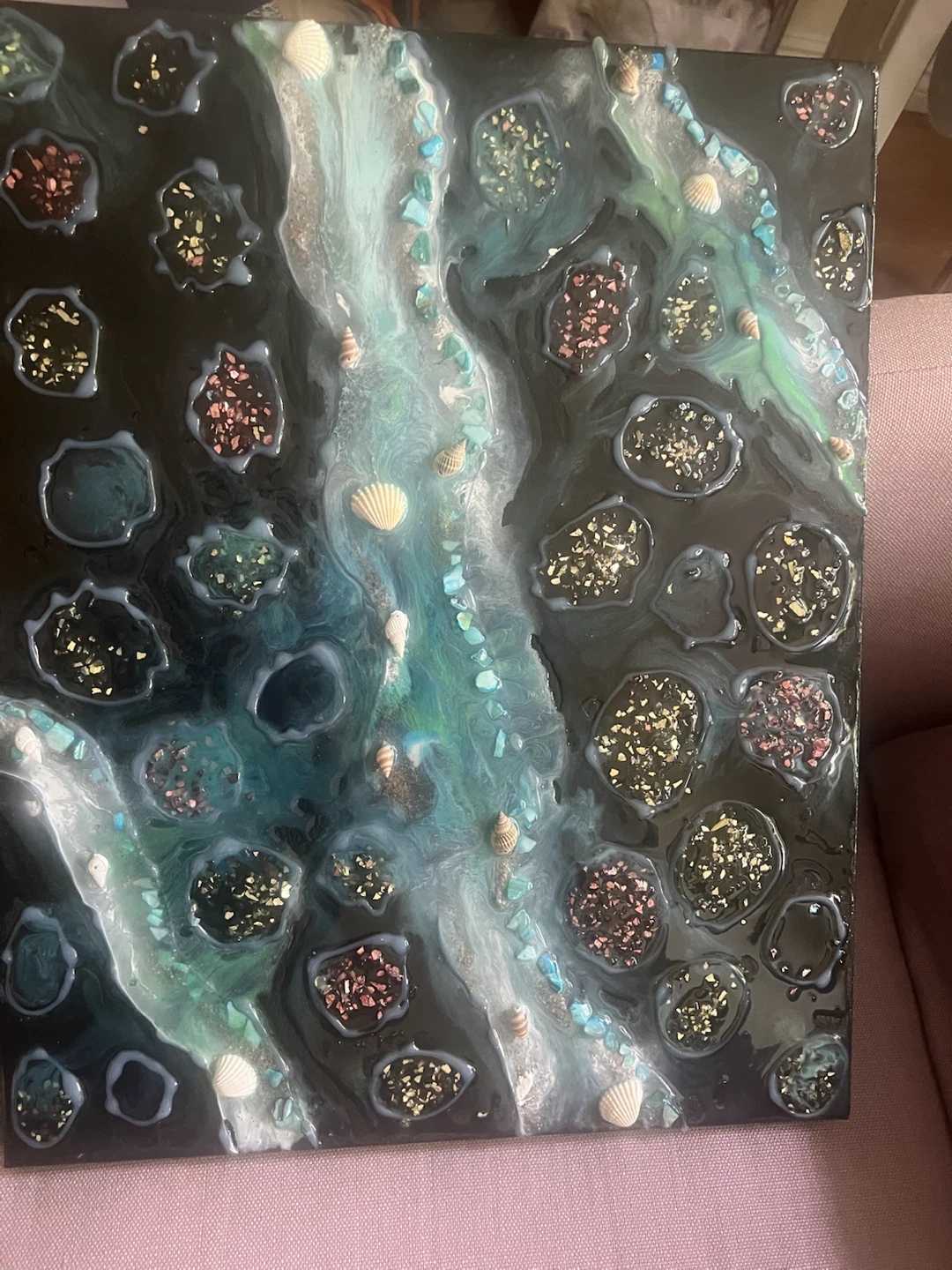 Resin Art Beach Scene Wall Decor