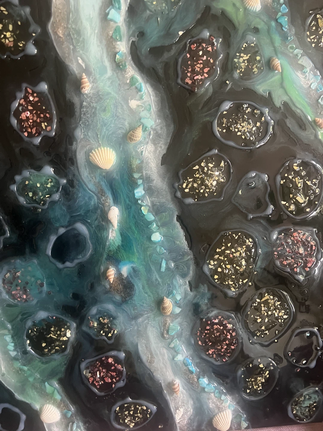 Resin Art Beach Scene Wall Decor - photo 2