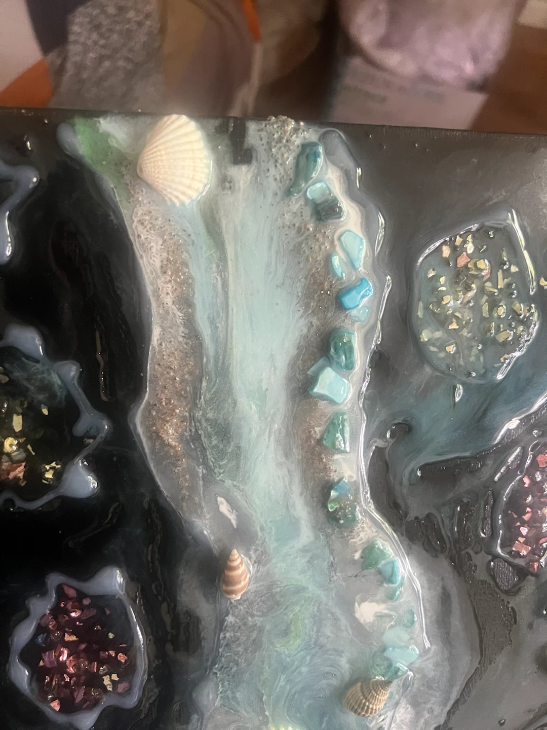 Resin Art Beach Scene Wall Decor - photo 3