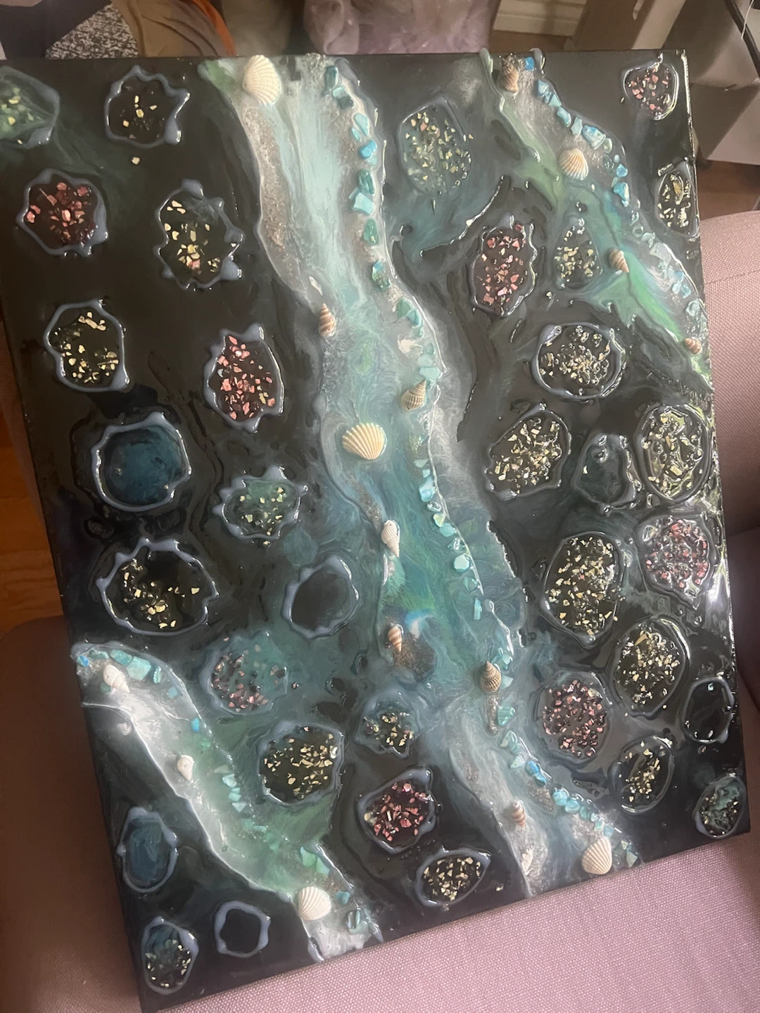 Resin Art Beach Scene Wall Decor - photo 4