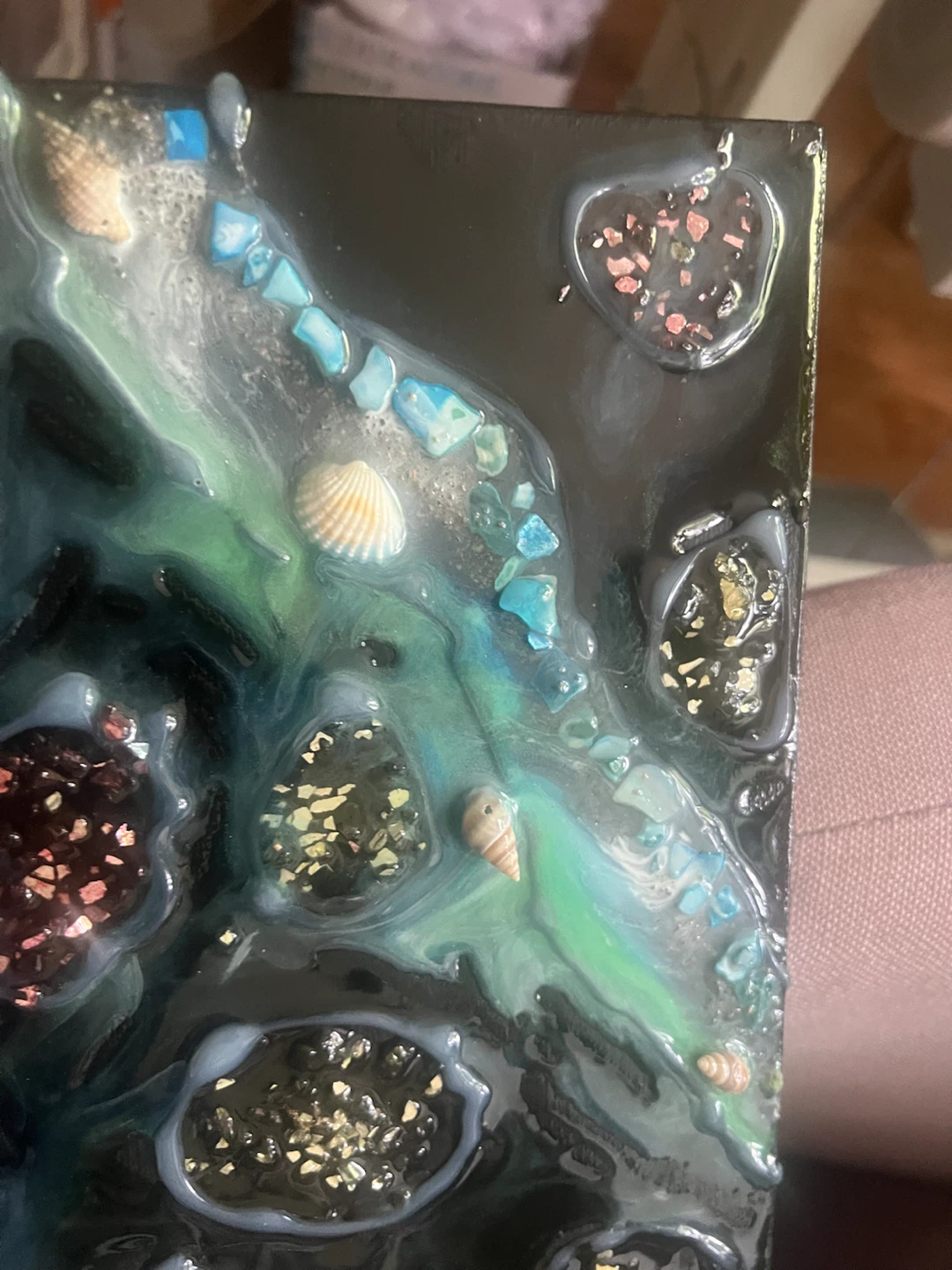 Resin Art Beach Scene Wall Decor - photo 5