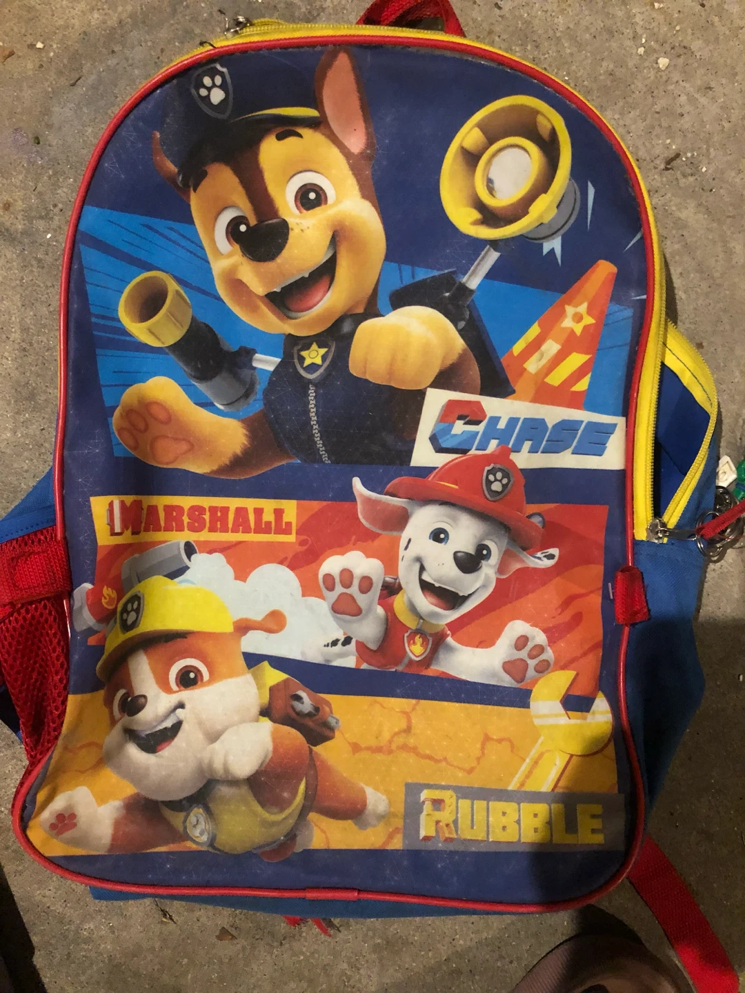 Needs repair Paw Patrol Chase, Marshall, and Rubble Backpack