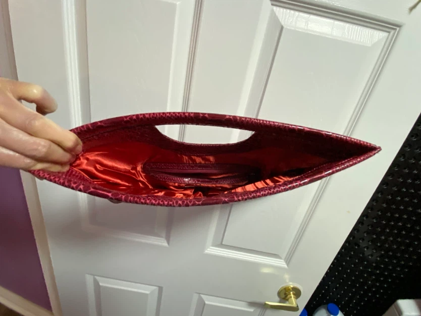 Nine West Pink Snake Print Clutch - photo 4