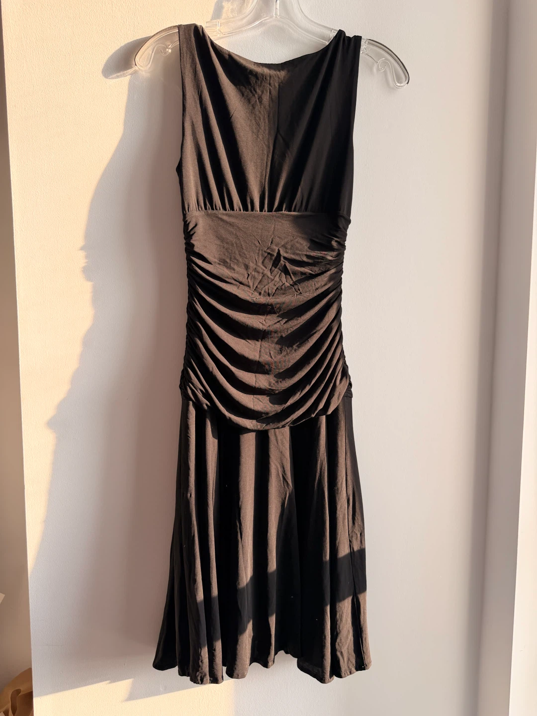BCBGMAXAZRIA Black Ruched Sheath Dress - photo 3