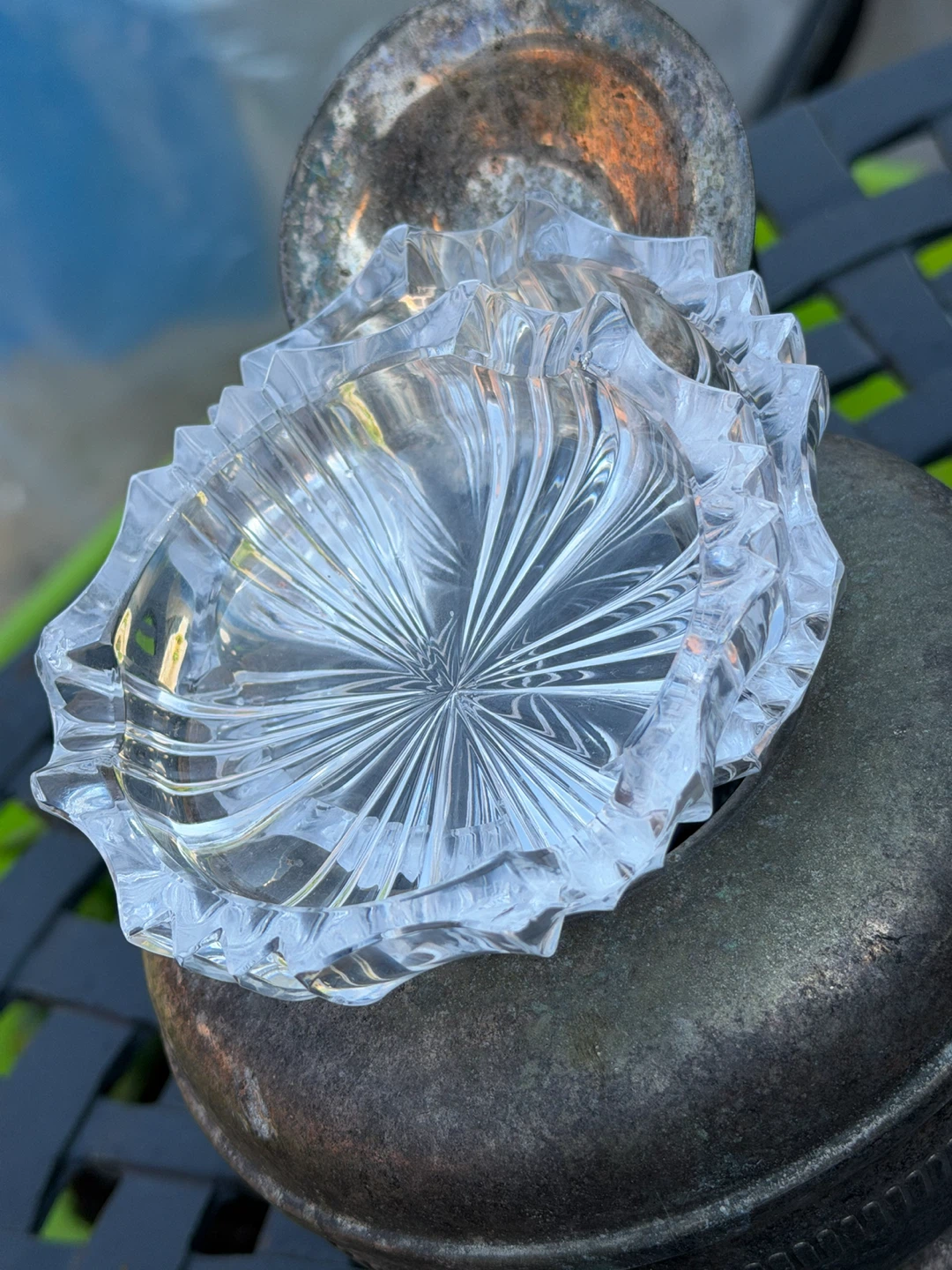 Beyer Bleiikristall  24 vH Led Crystal 2 Clear Glass Ashtrays