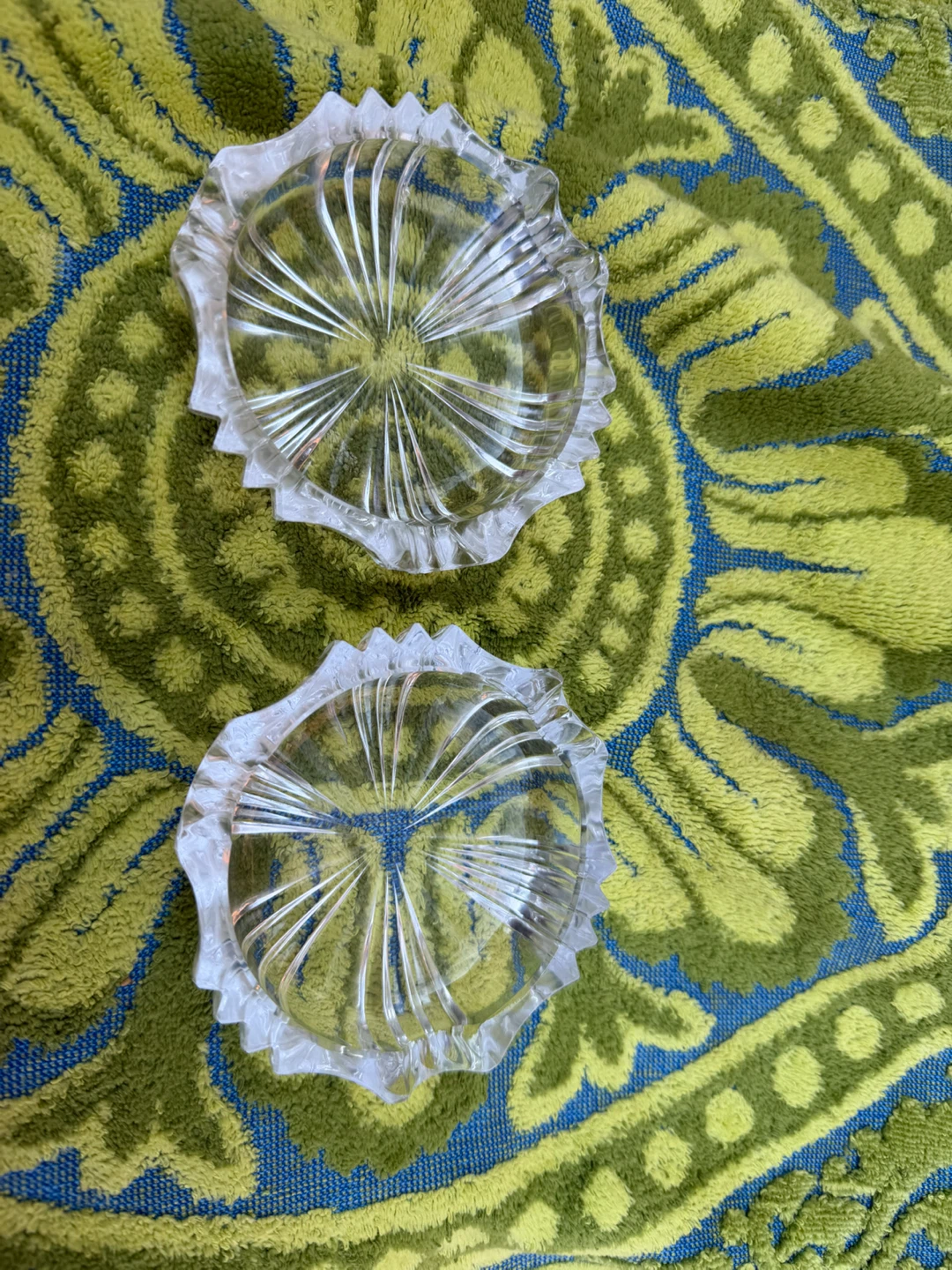 Beyer Bleiikristall  24 vH Led Crystal 2 Clear Glass Ashtrays - photo 2