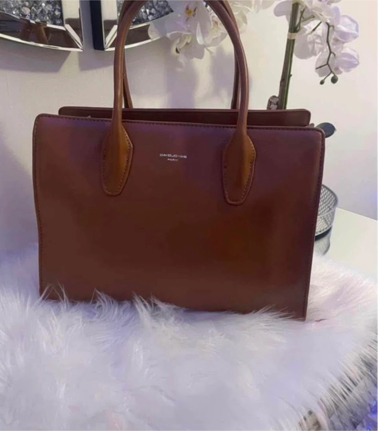 DAVID JONES Paris Brown Tote Bag