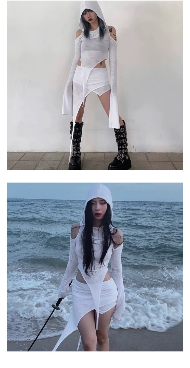 White two piece outfit
