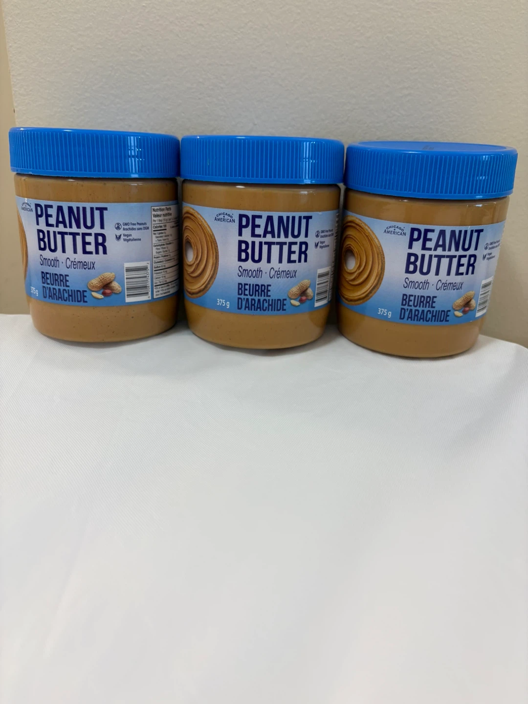 Chicago American Smooth Peanut Butter 375g - 3 Pack