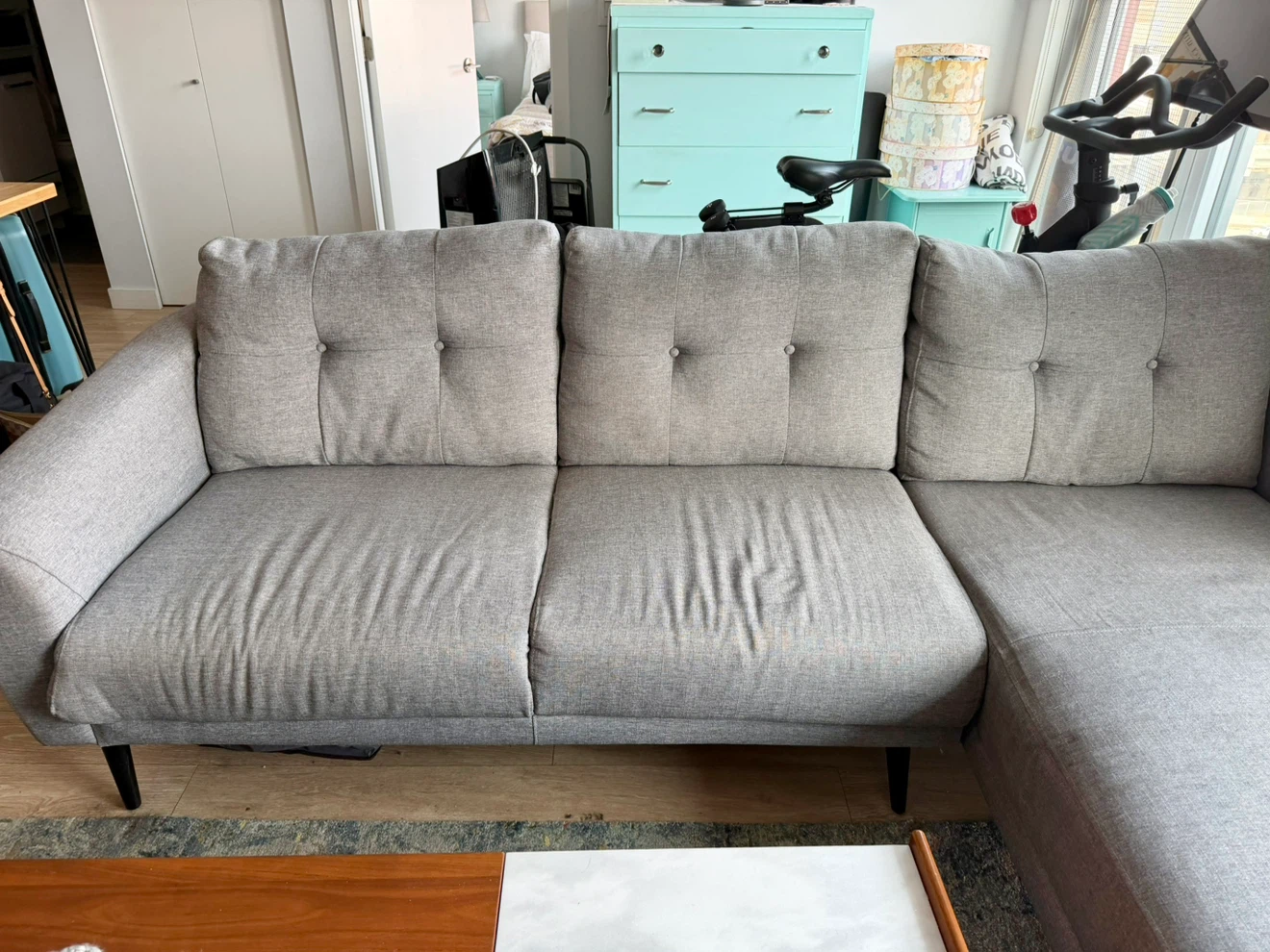Moe’s Sectional Sofa couch With Chaise - photo 2