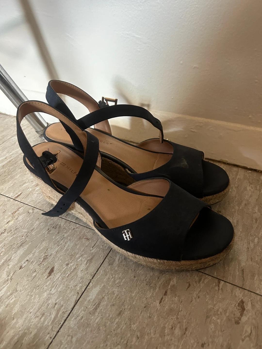 Tommy Hilfiger Navy Blue Wedge Sandals