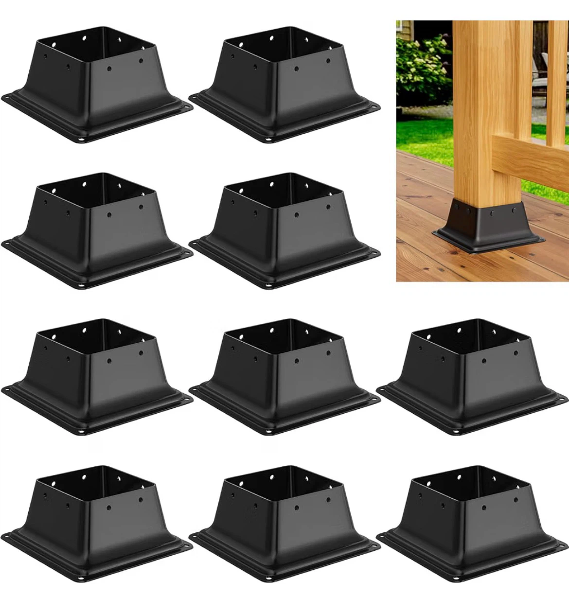 x4 Post Base 10Pcs