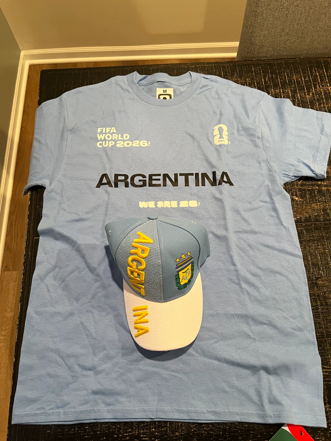 FIFA World Cup 2026 Argentina T-Shirt & Cap Set - Size M