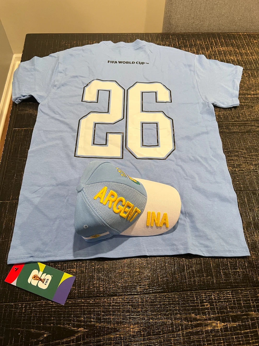 FIFA World Cup 2026 Argentina T-Shirt & Cap Set - Size M - photo 3