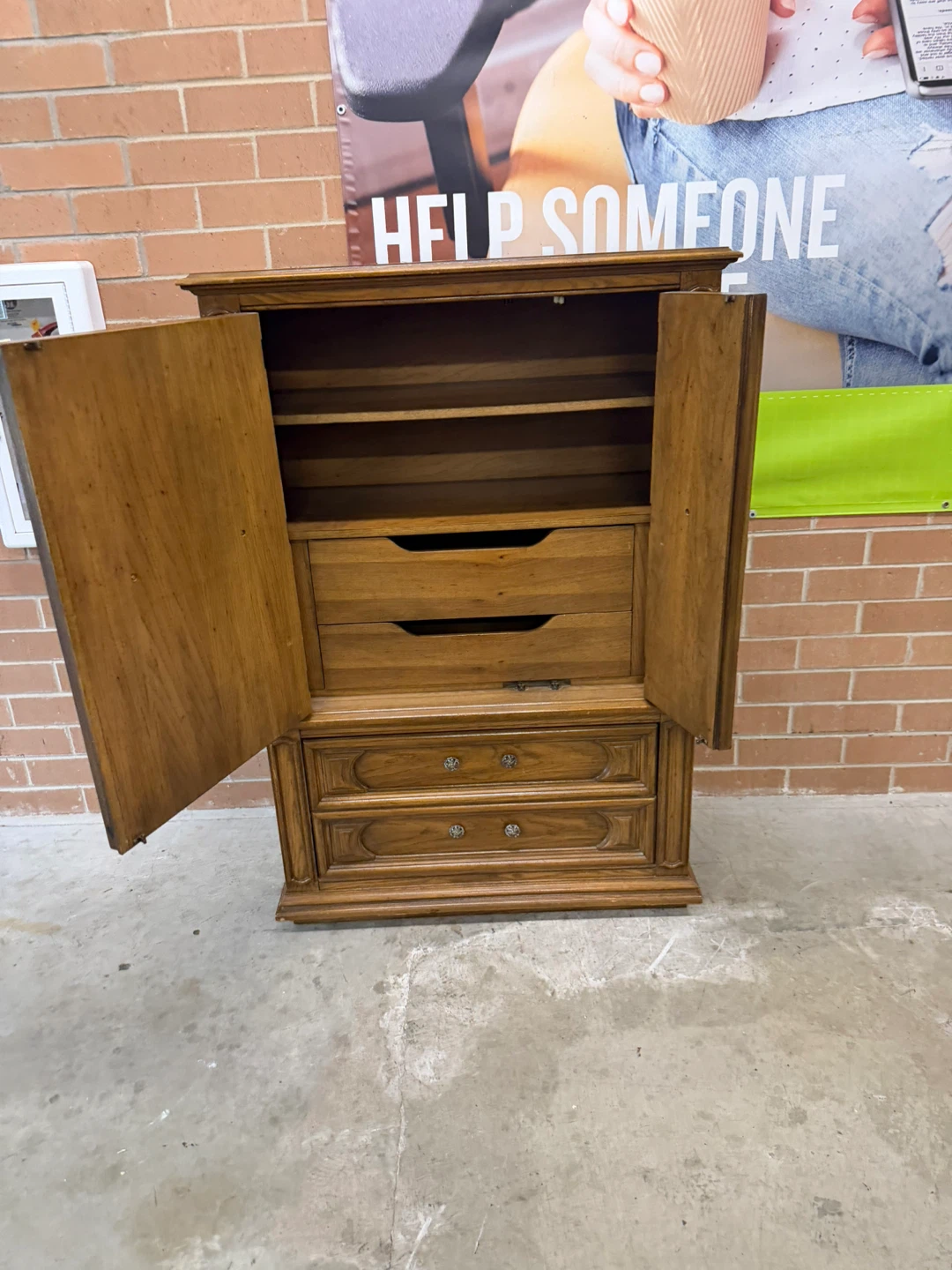 Thomasville Wood Armoire with Drawers - photo 2
