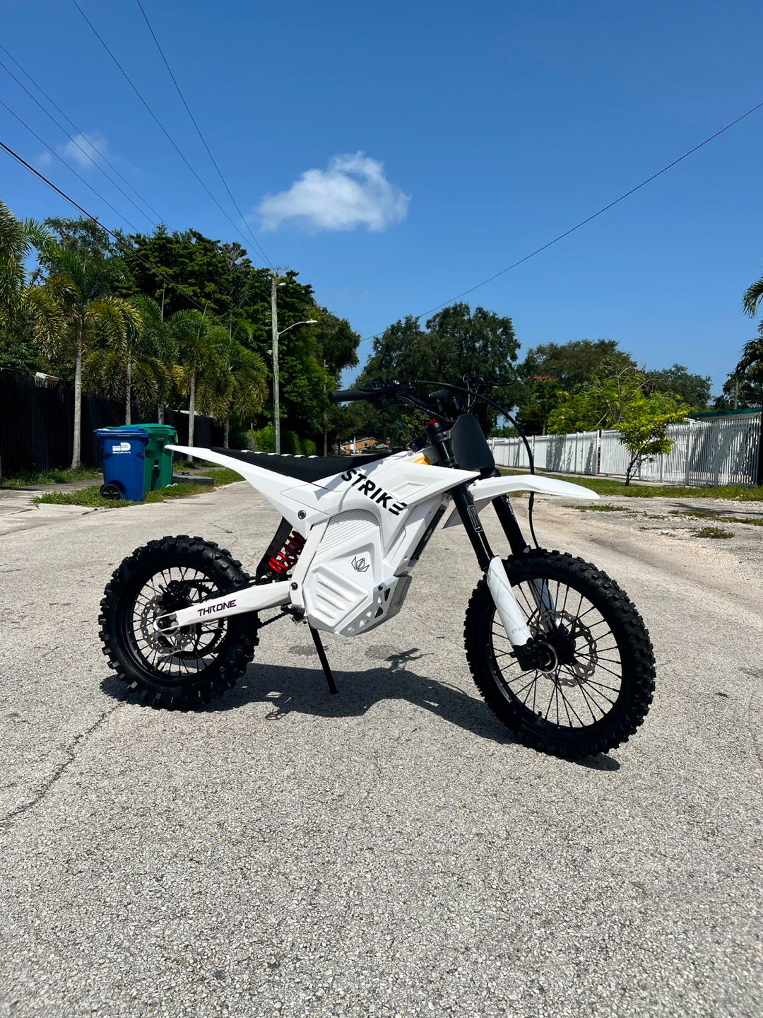 White Strike Electric Dirt Bike