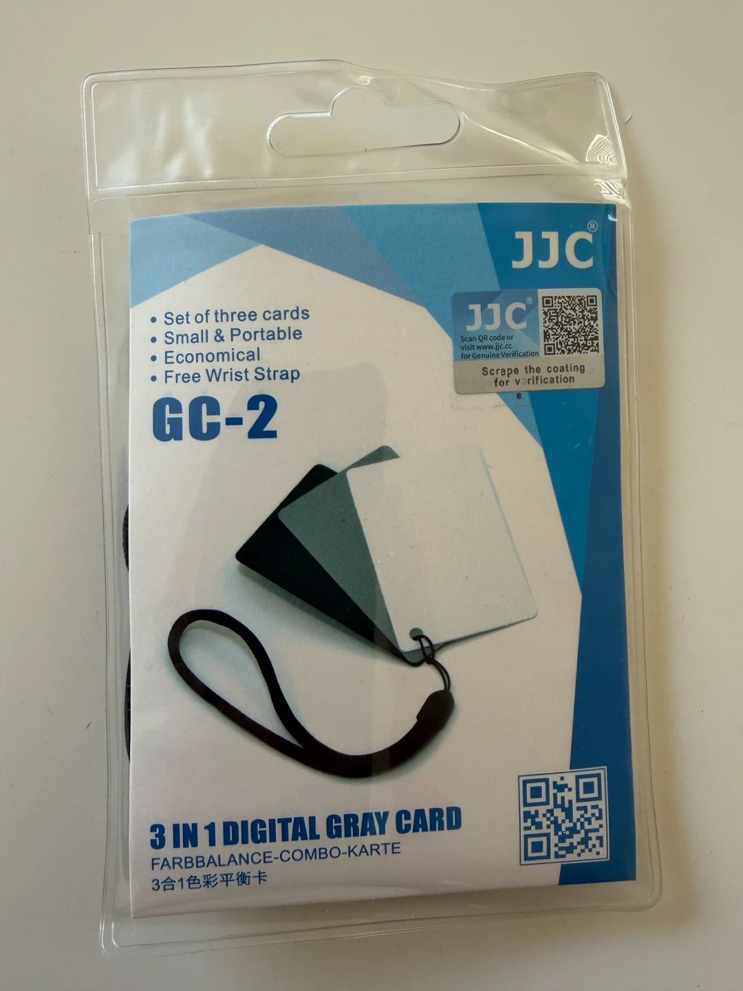 JJC GC-2 3-in-1 Digital Gray Card Set