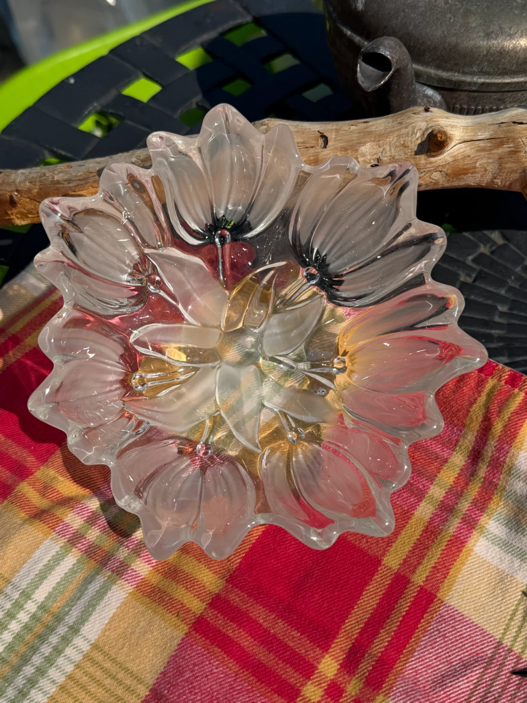 Walther Glass Germany Frosted Flower Bowl - photo 3