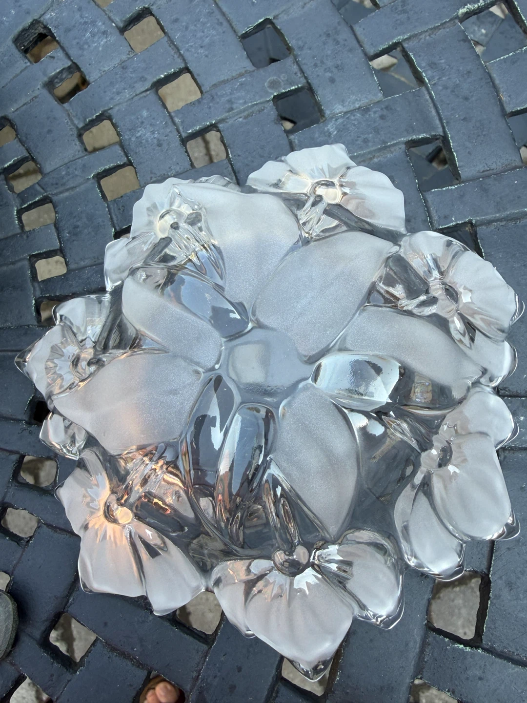 Walther Glass Germany Frosted Flower Bowl - photo 4