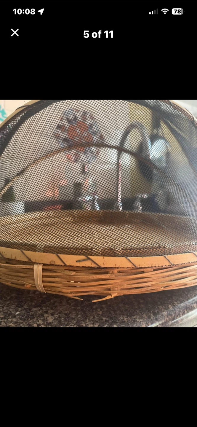 Woven Bamboo Food Cover Basket - photo 3