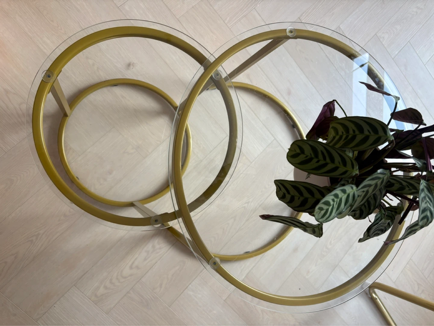 Nesting Round Coffee Tables with Glass Tops - photo 2