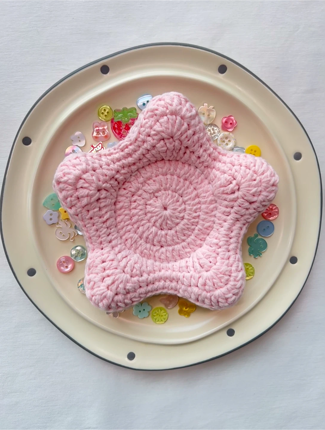 Handmade Crochet Star Coaster / Jewellery Dish (Customizable)