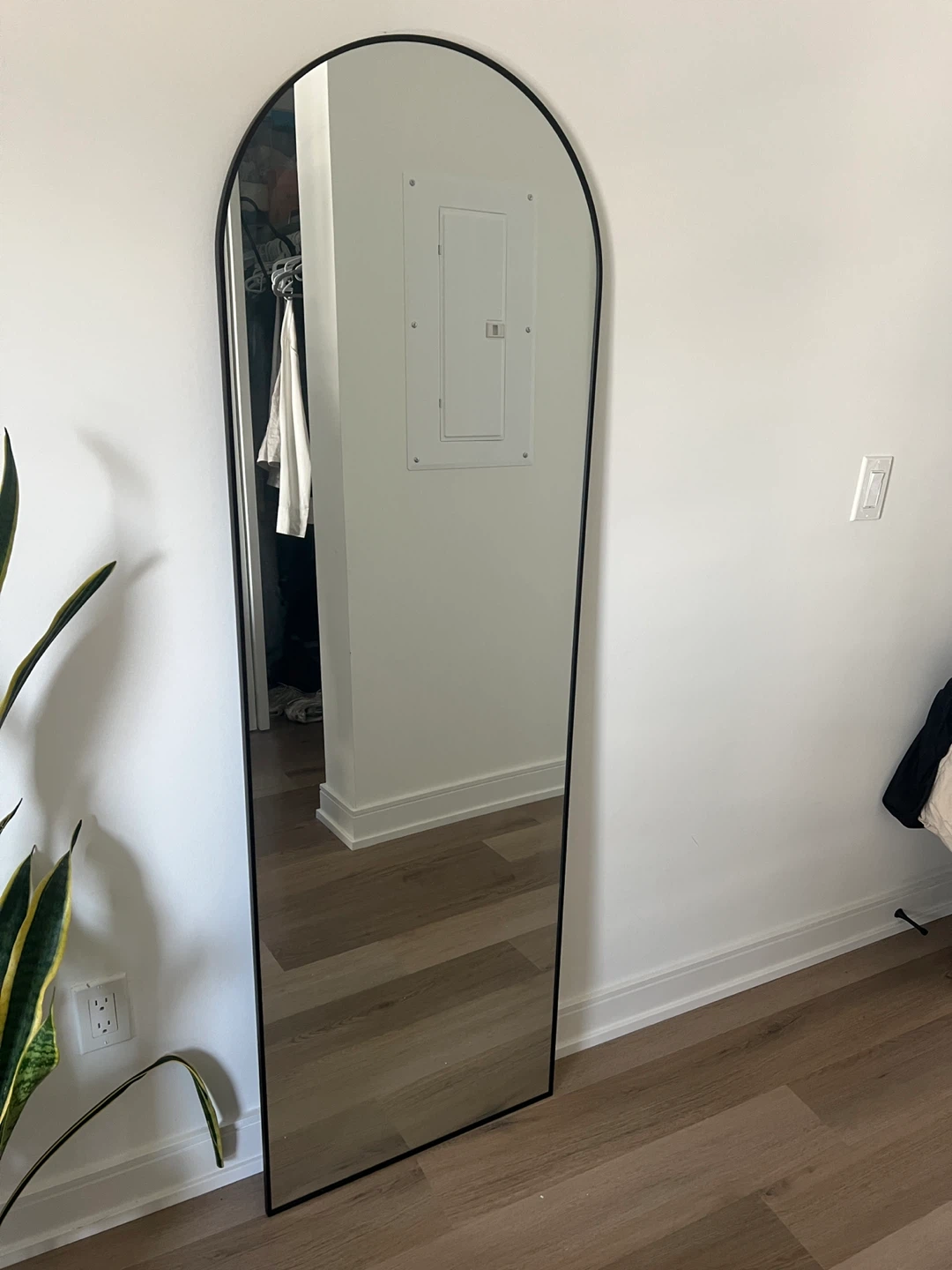 Black Arch Floor Mirror