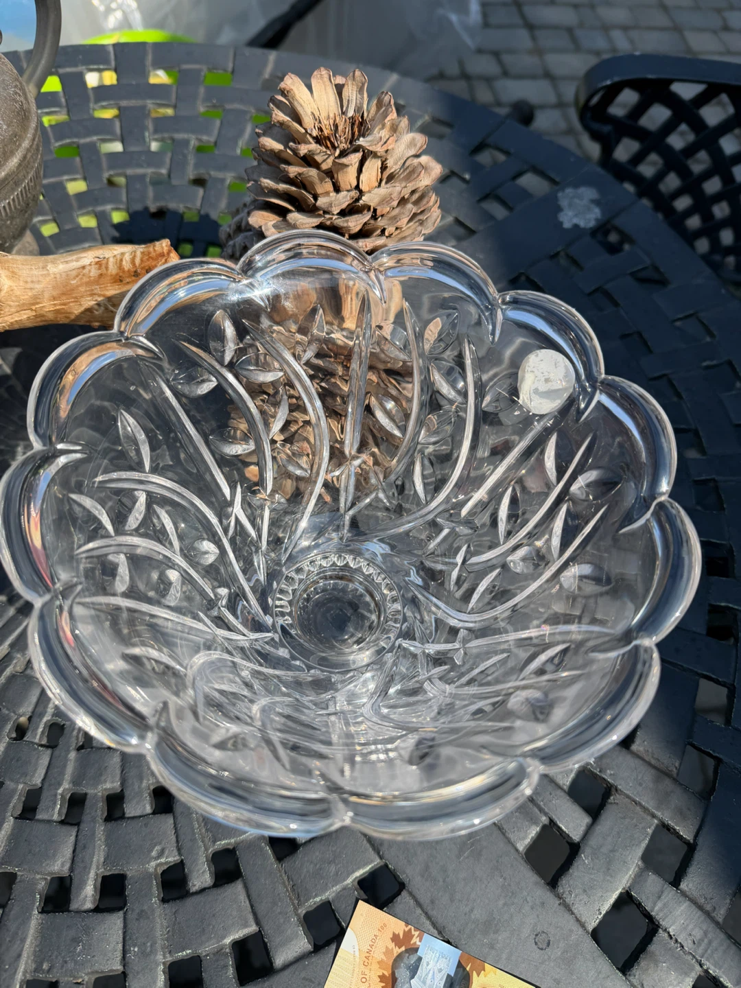 Cut Glass Crystal Bowl “Crystal Clear “