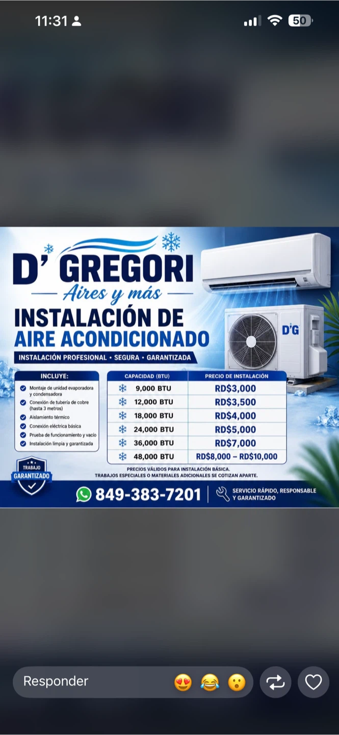 D' Gregori Air Conditioning Installation