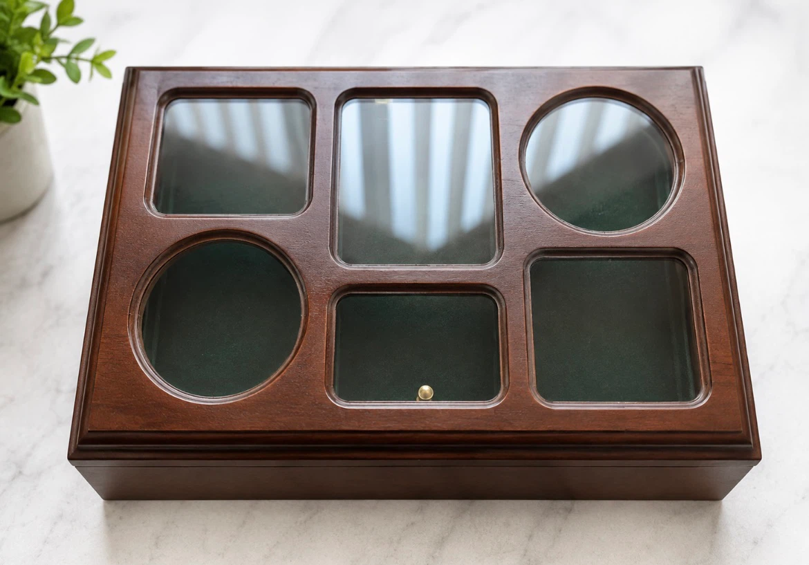 Bombay Wooden Box with Photo Frames