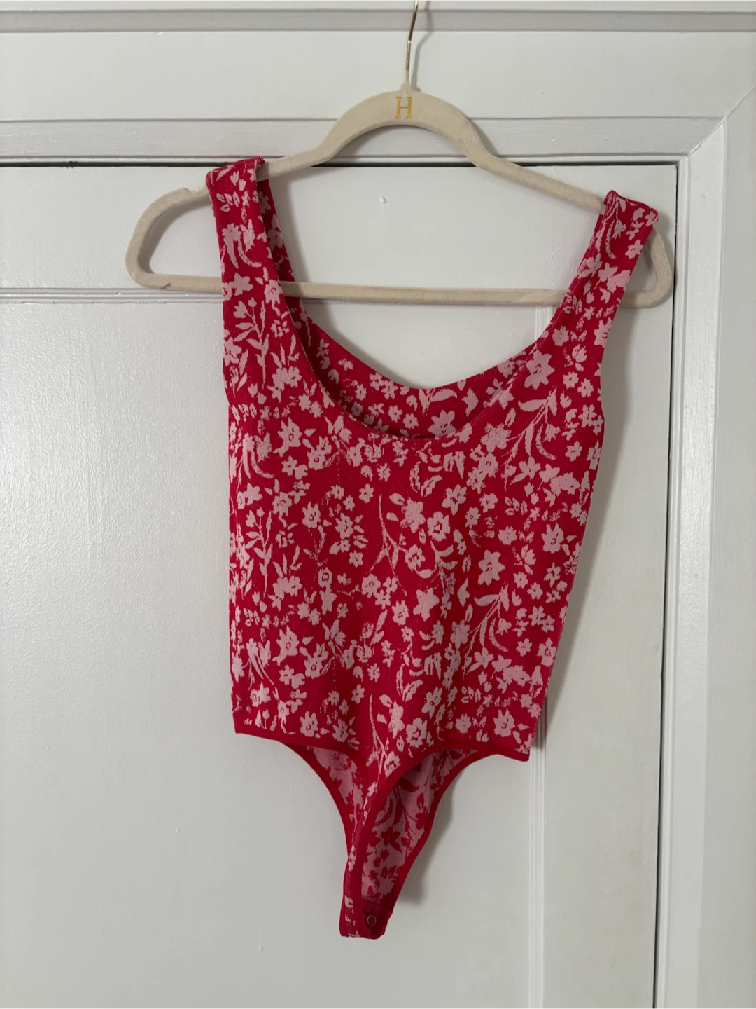 Free People Red Floral Bodysuit M/G - photo 2