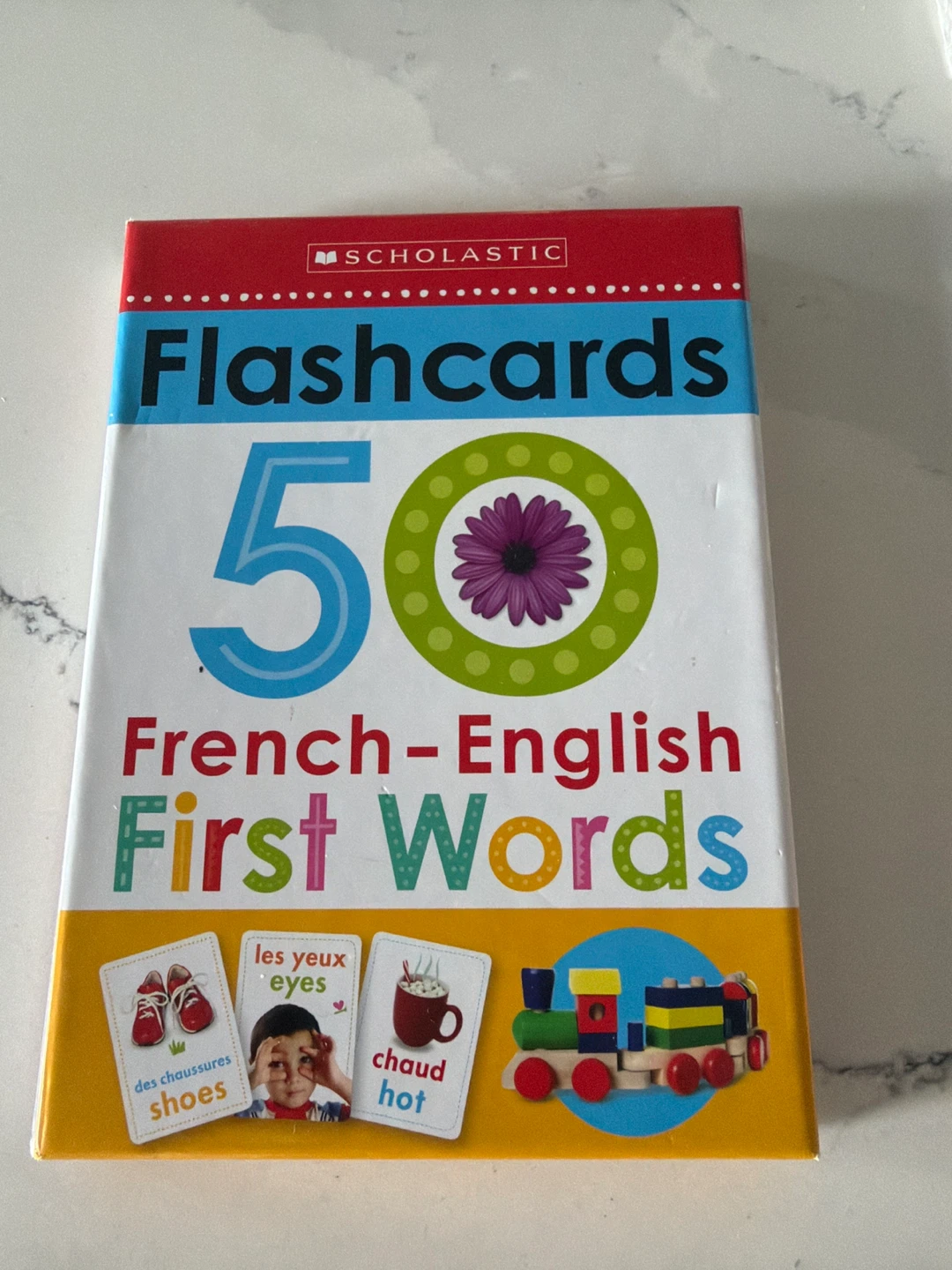 Scholastic 50 French-English First Words Flashcards