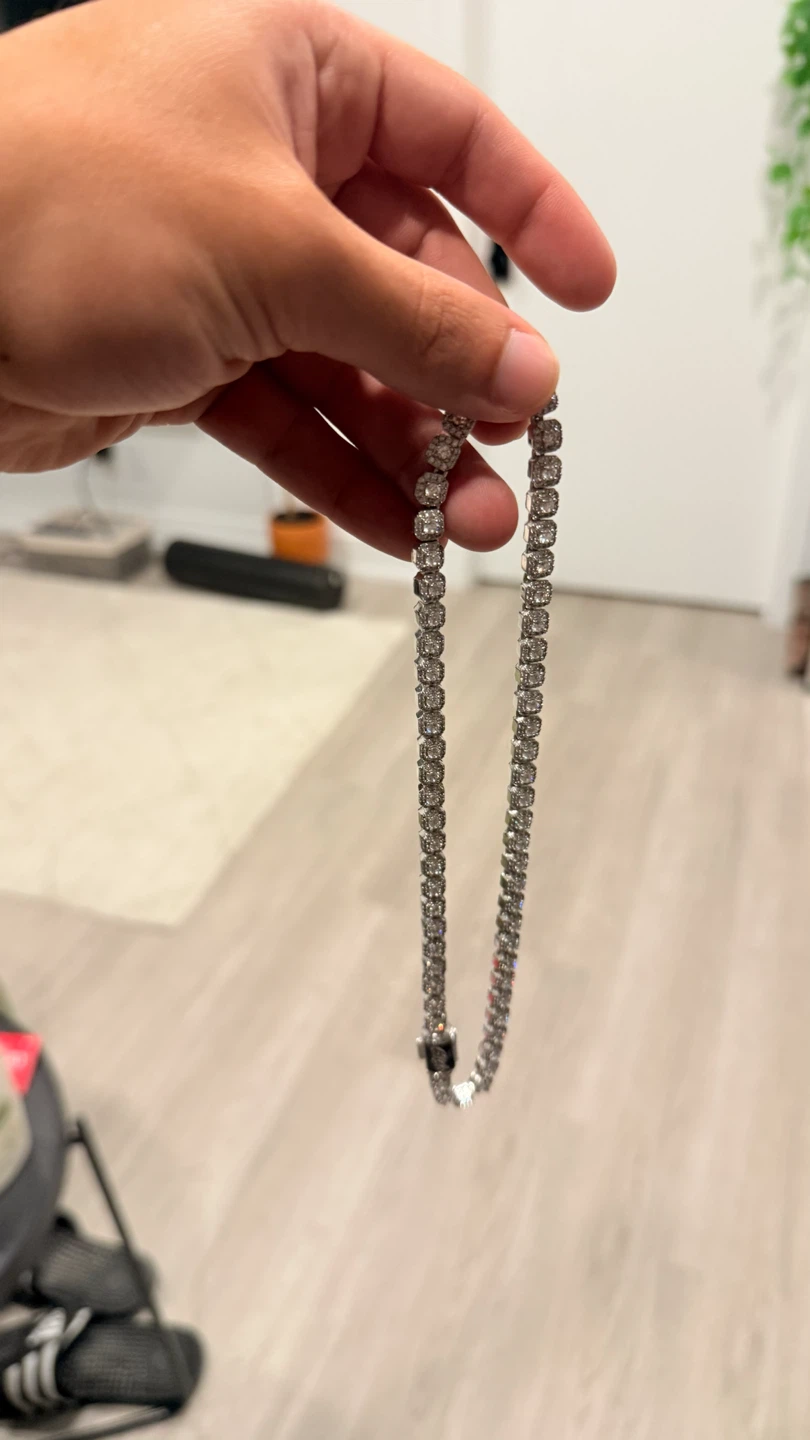 CZ White Golf Diamond Tennis Chain Necklace From GLD