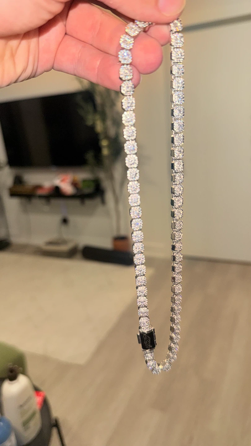 CZ White Golf Diamond Tennis Chain Necklace From GLD - photo 2