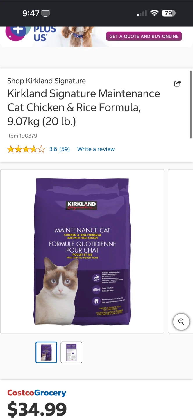 Very cheap cat food and litter
