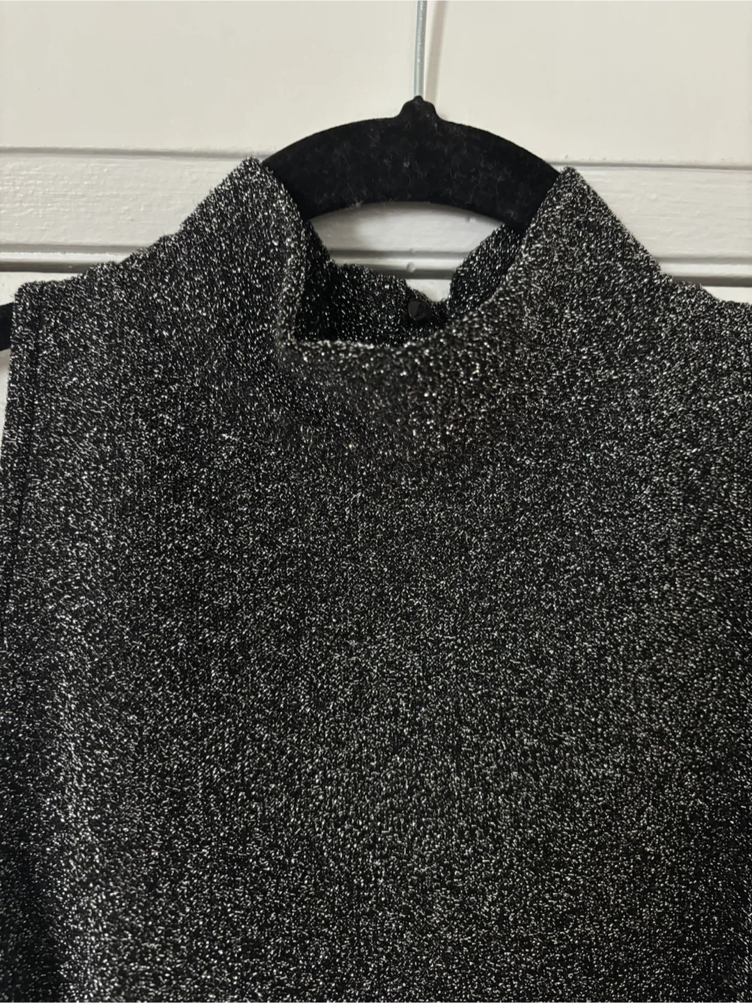 H&M Glitter Mock Neck Sleeveless Bodysuit - photo 2
