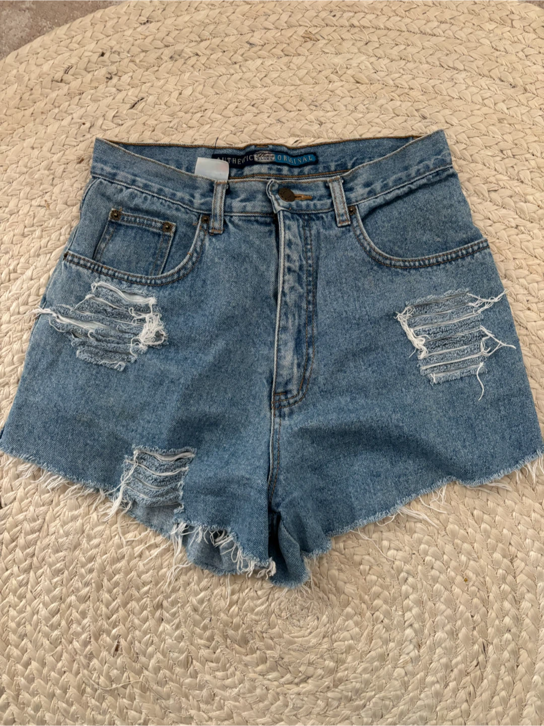 Dixie Blue Authentic Denim Ripped Shorts Size 9