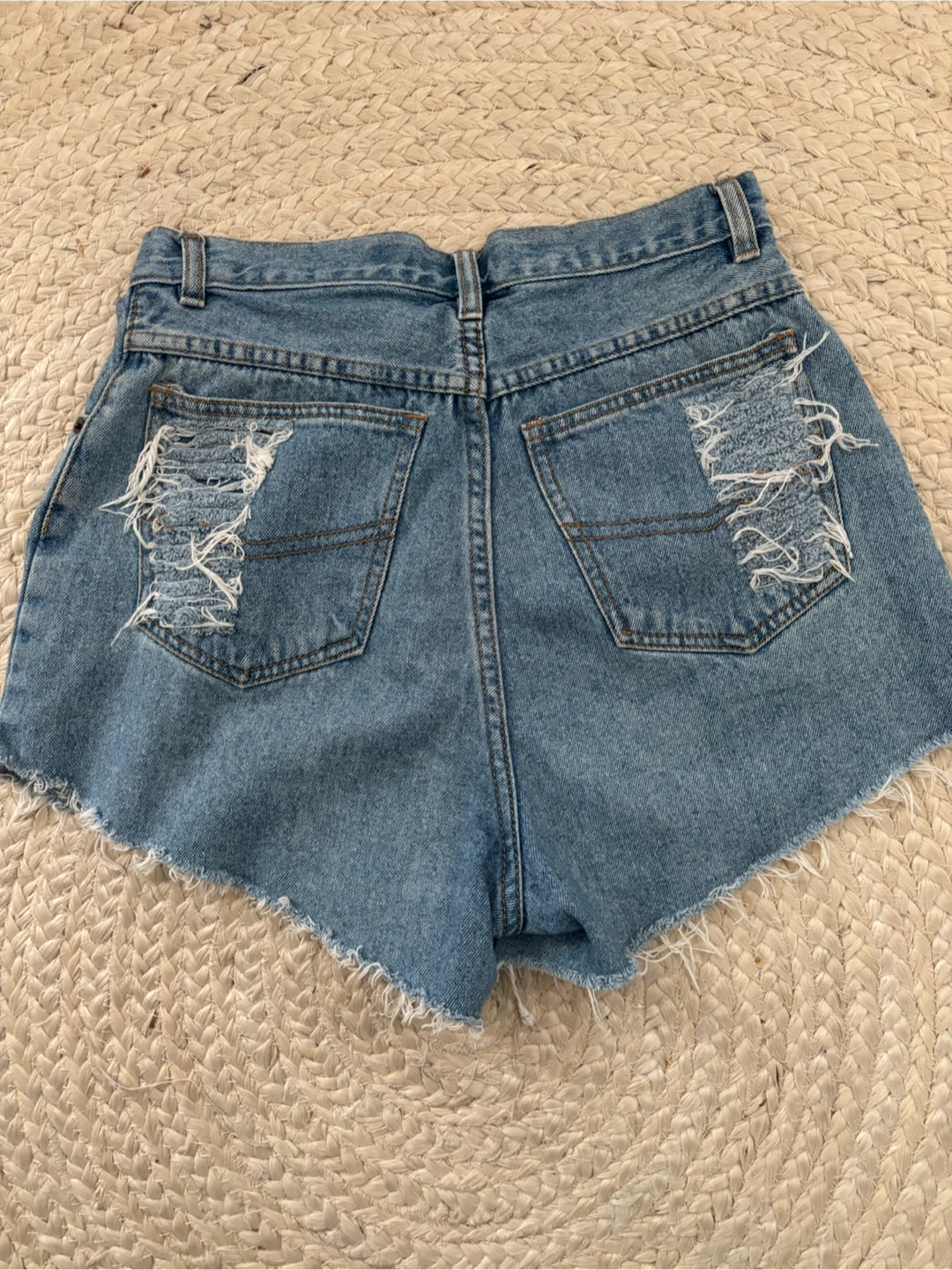 Dixie Blue Authentic Denim Ripped Shorts Size 9 - photo 2